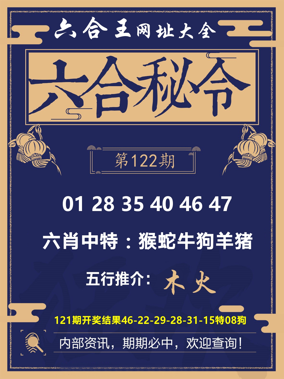 六合王六合密令 第122期