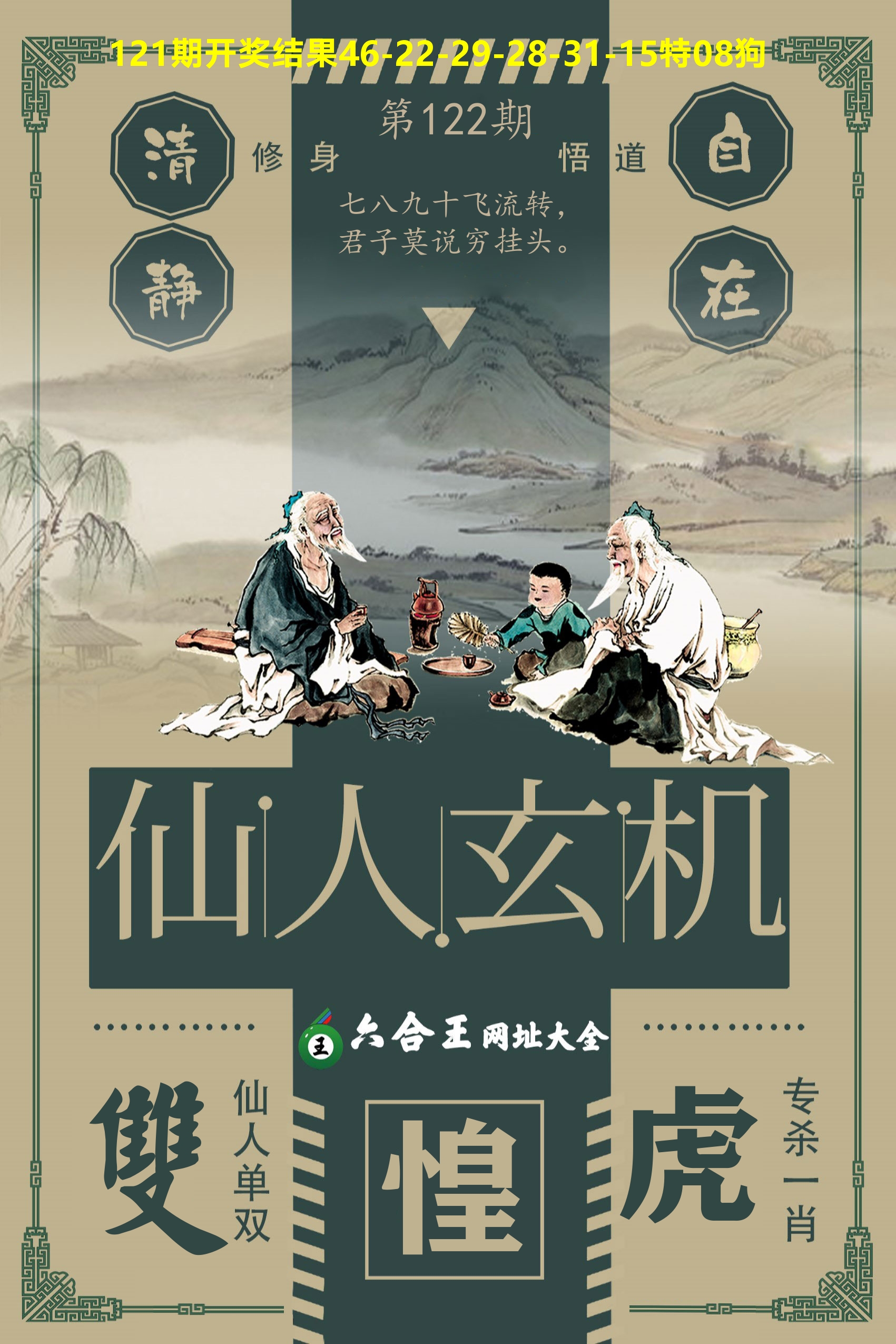 六合王仙人玄机 第122期