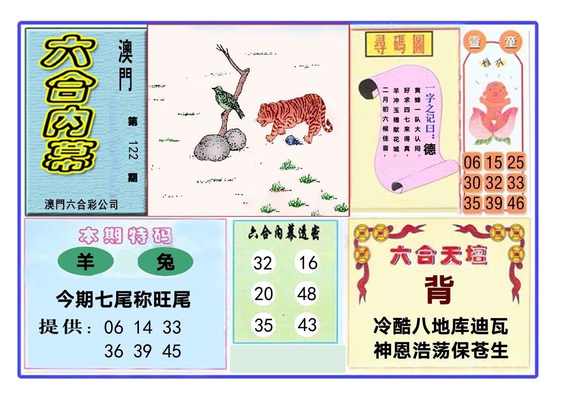六合内幕 第122期