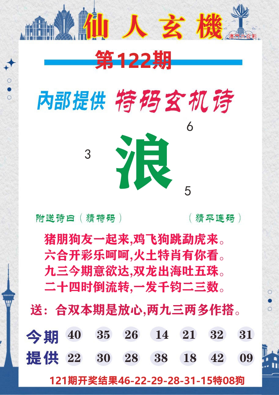 澳门钱多多D 第122期