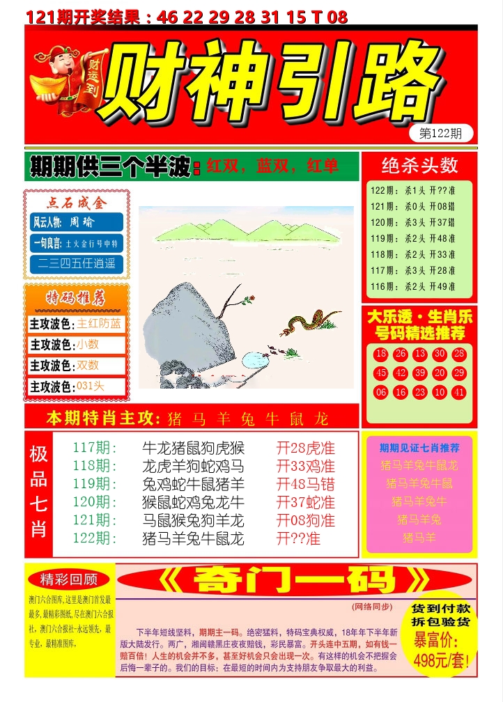 财神引路 第122期