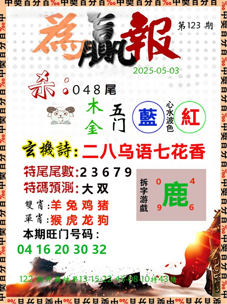 为赢报 第123期