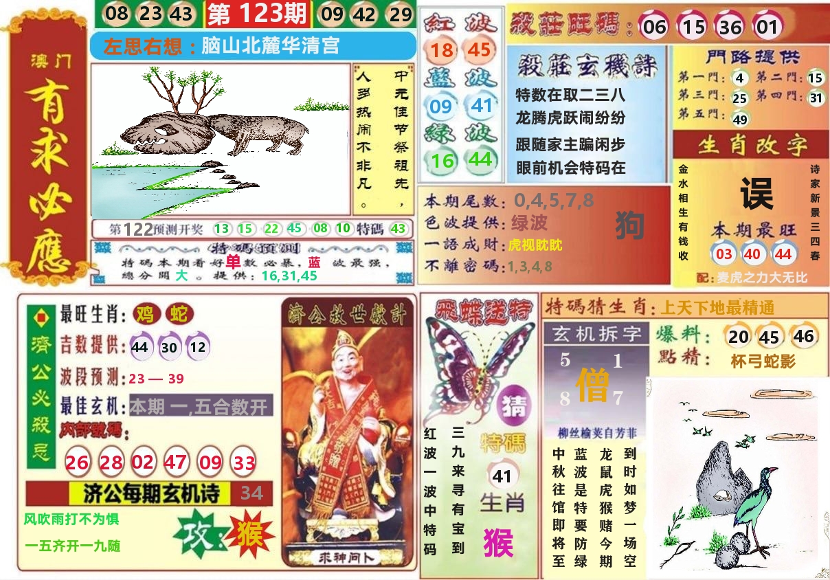 澳门有求必应 第123期