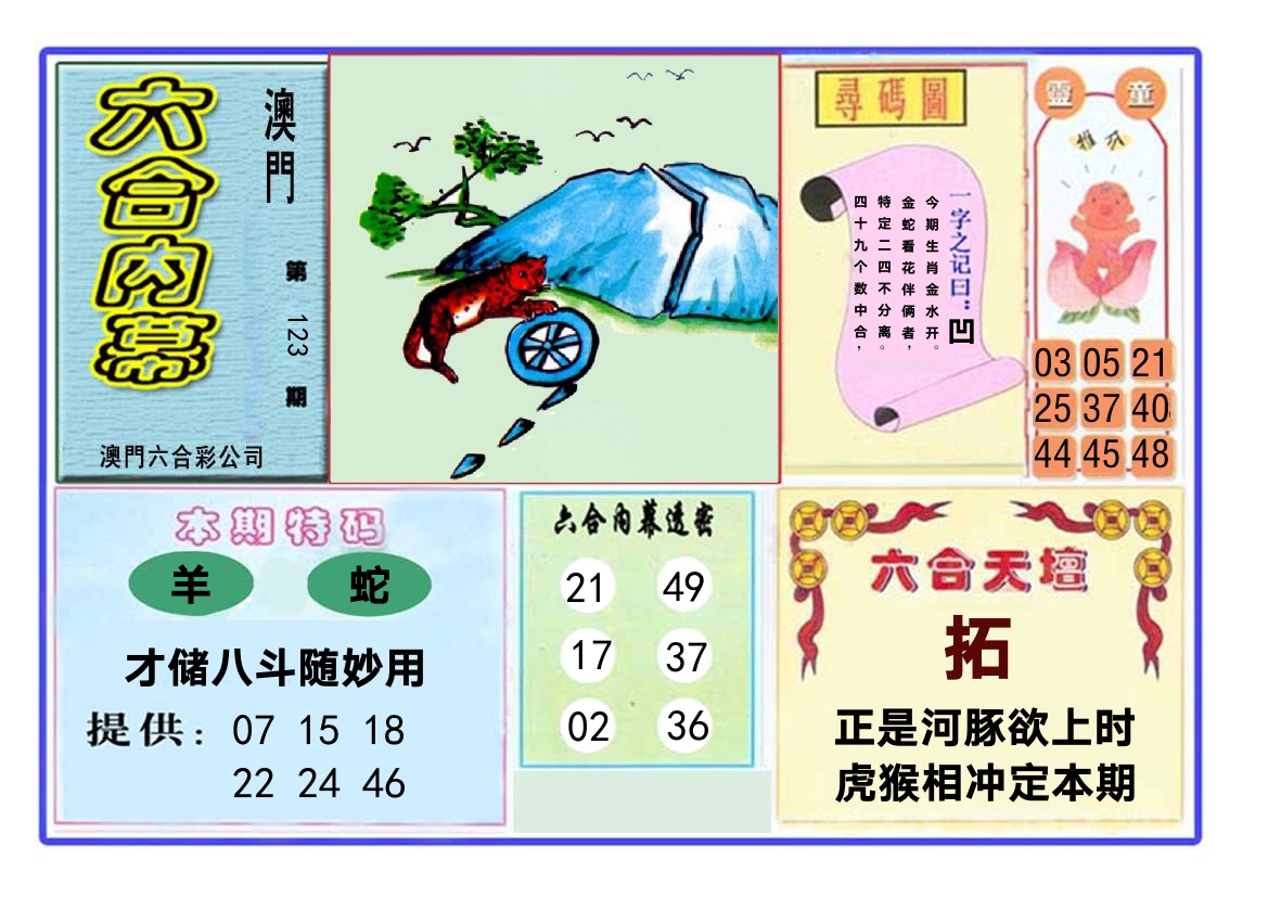 六合内幕 第123期