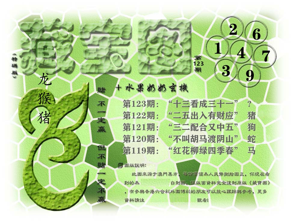 藏宝图奶奶玄机 第123期