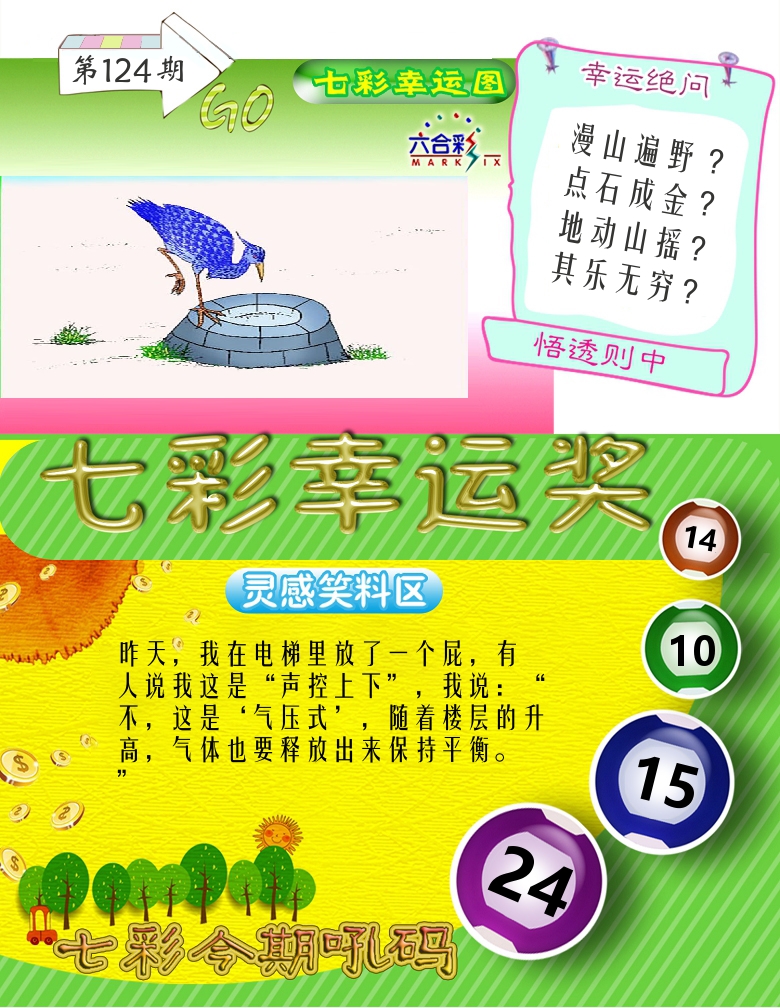 七彩幸运奖 第124期