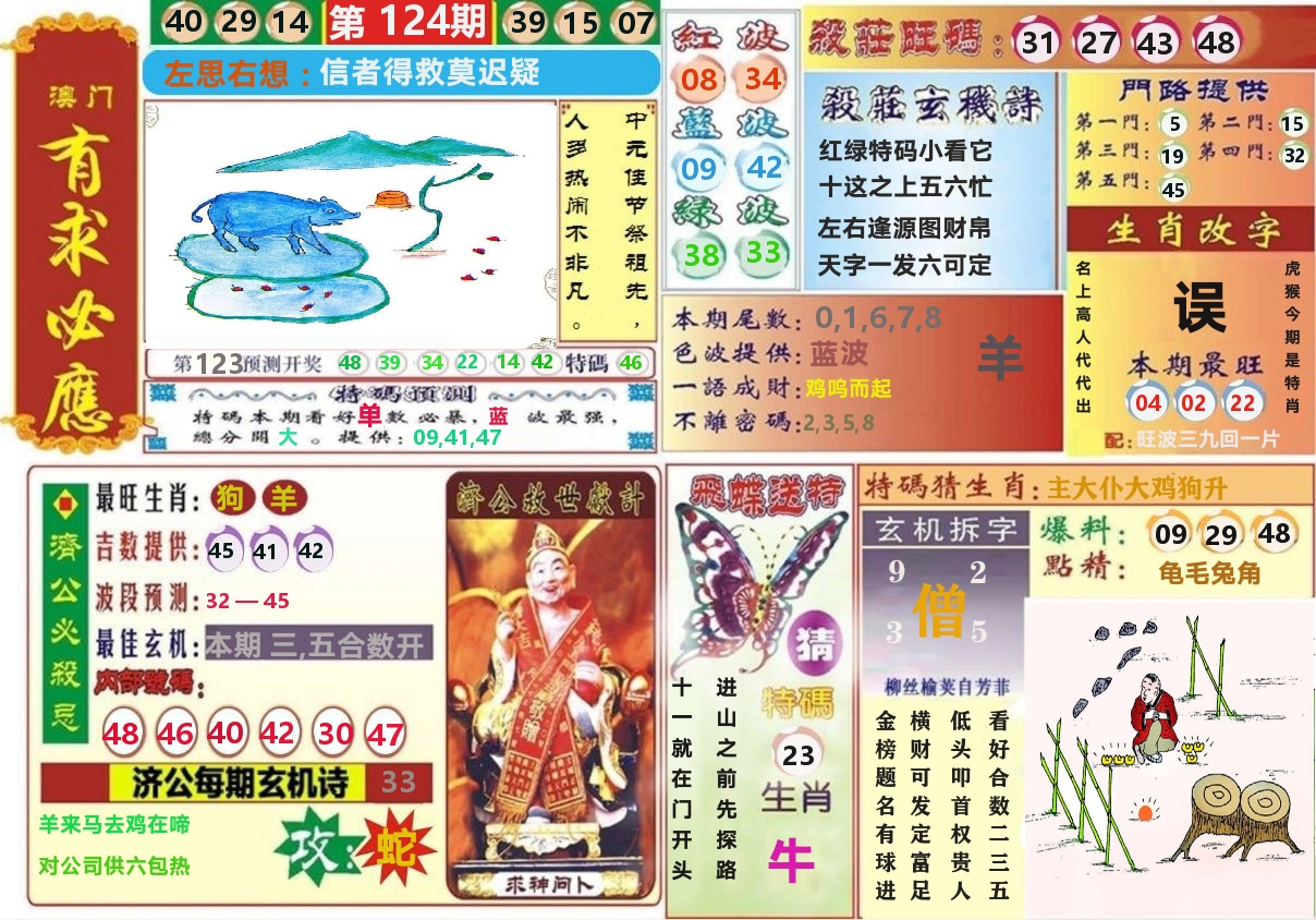 澳门有求必应 第124期