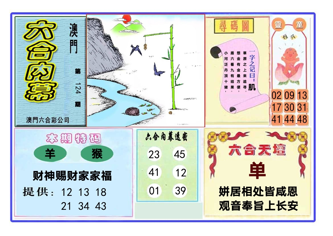 六合内幕 第124期