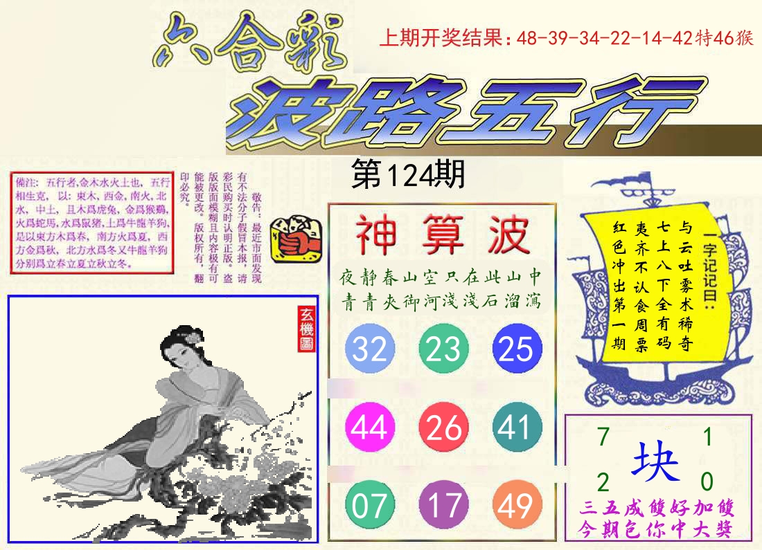 波路五行 第124期
