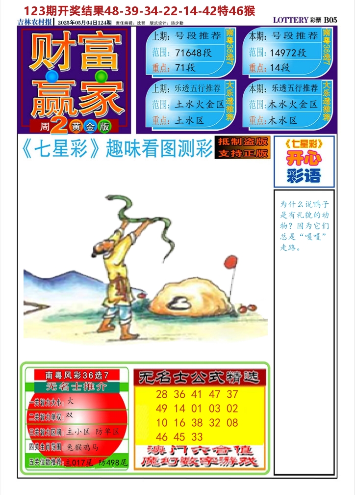 七星彩图A 第124期