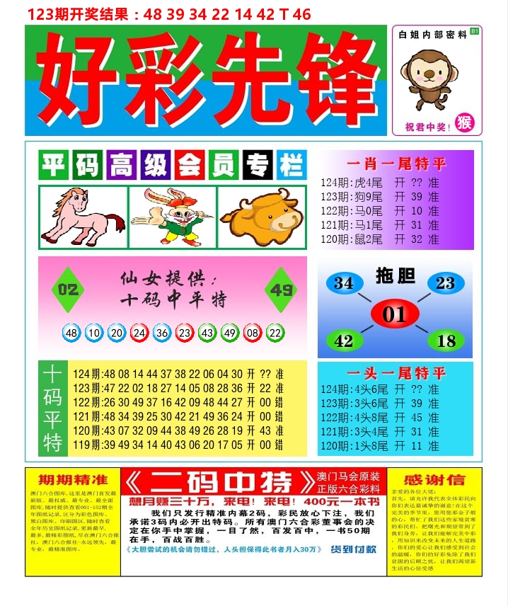 好彩先锋D 第124期