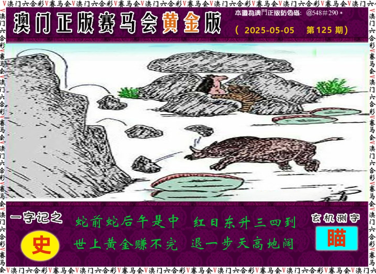 赛马会黄金版 第125期
