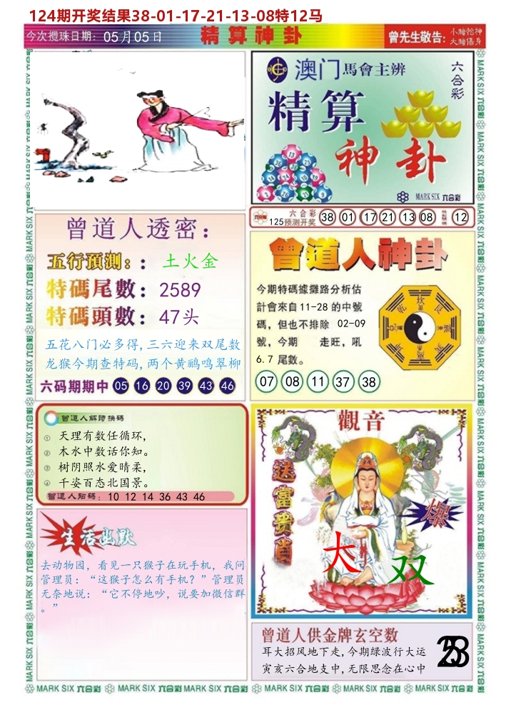 澳门精算神卦 第125期