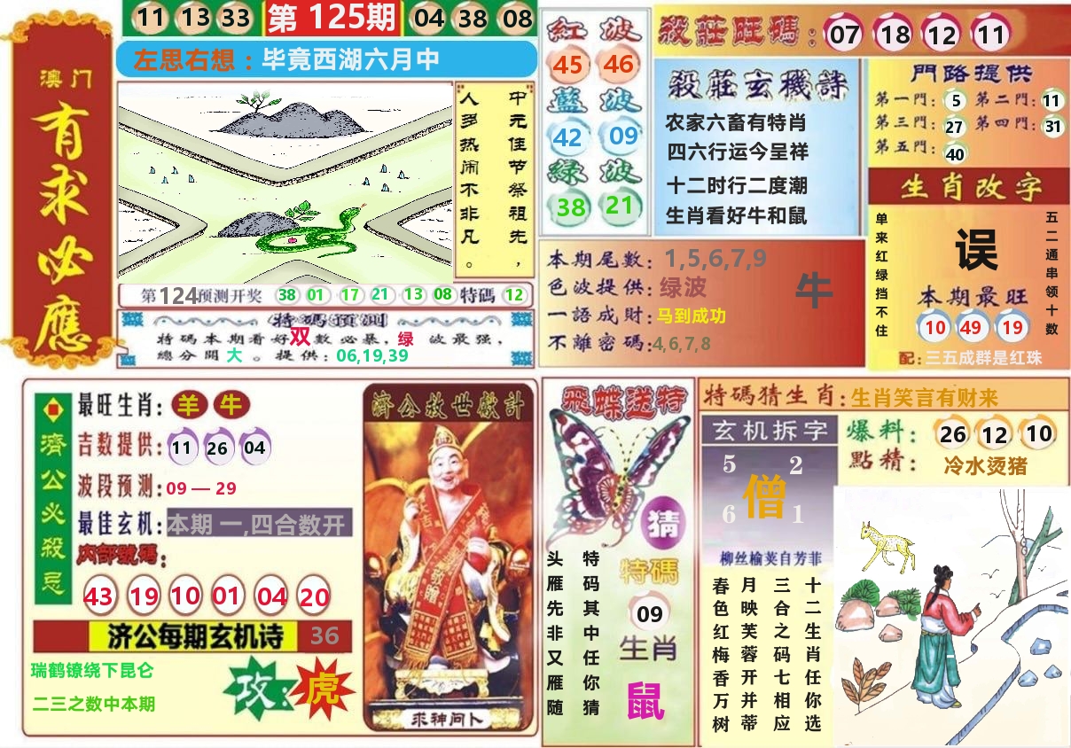 澳门有求必应 第125期