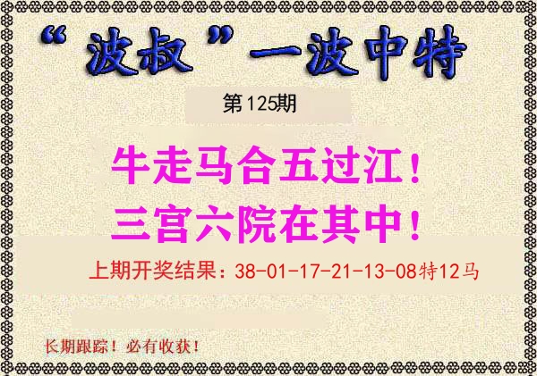 波叔中特 第125期