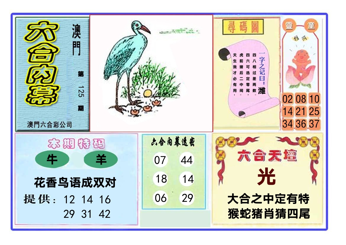 六合内幕 第125期