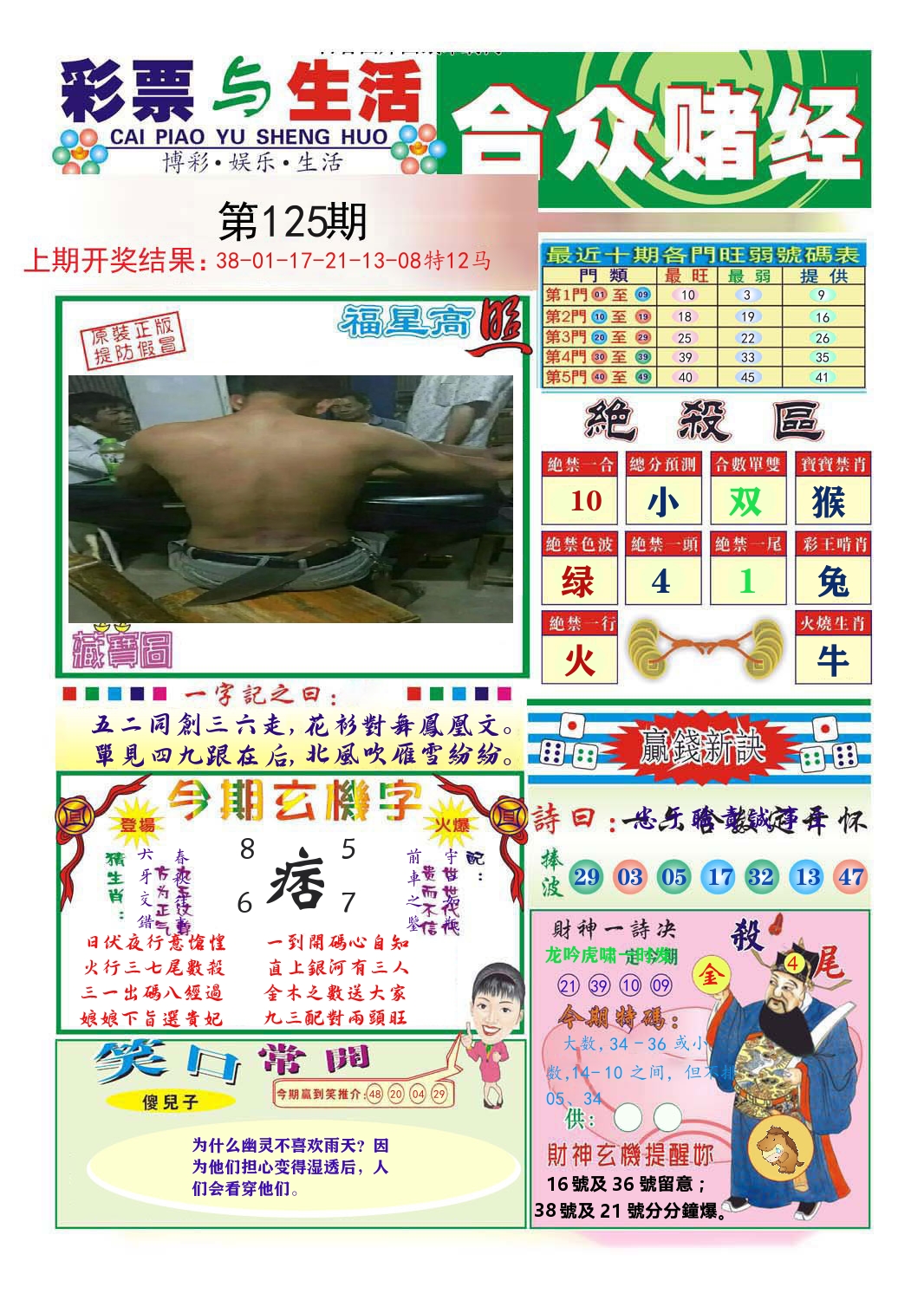 合众赌经 第125期