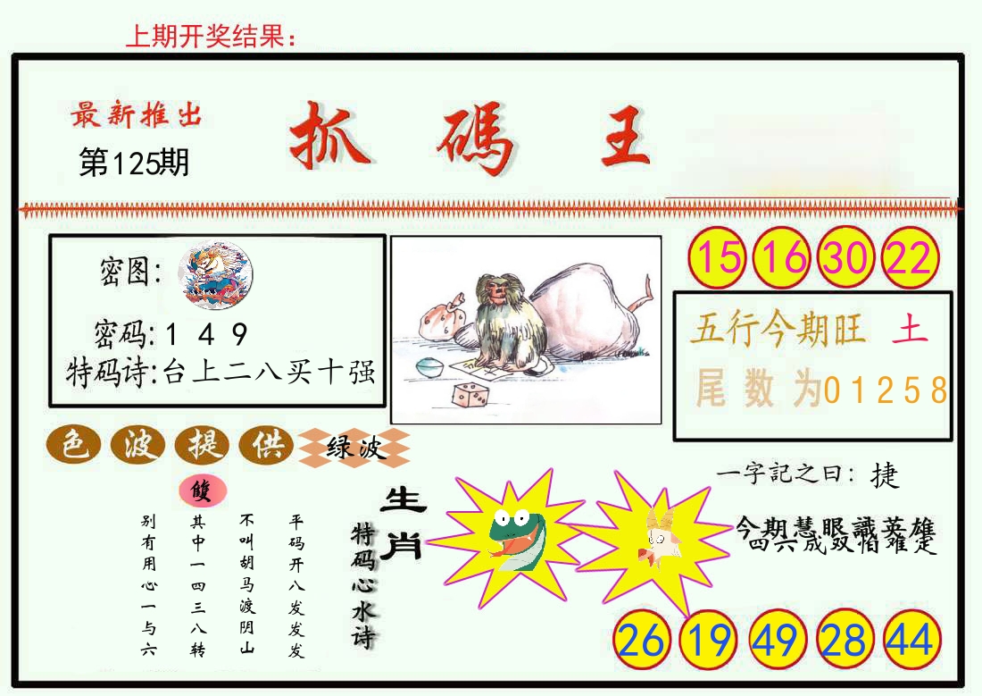 最新抓码王 第125期
