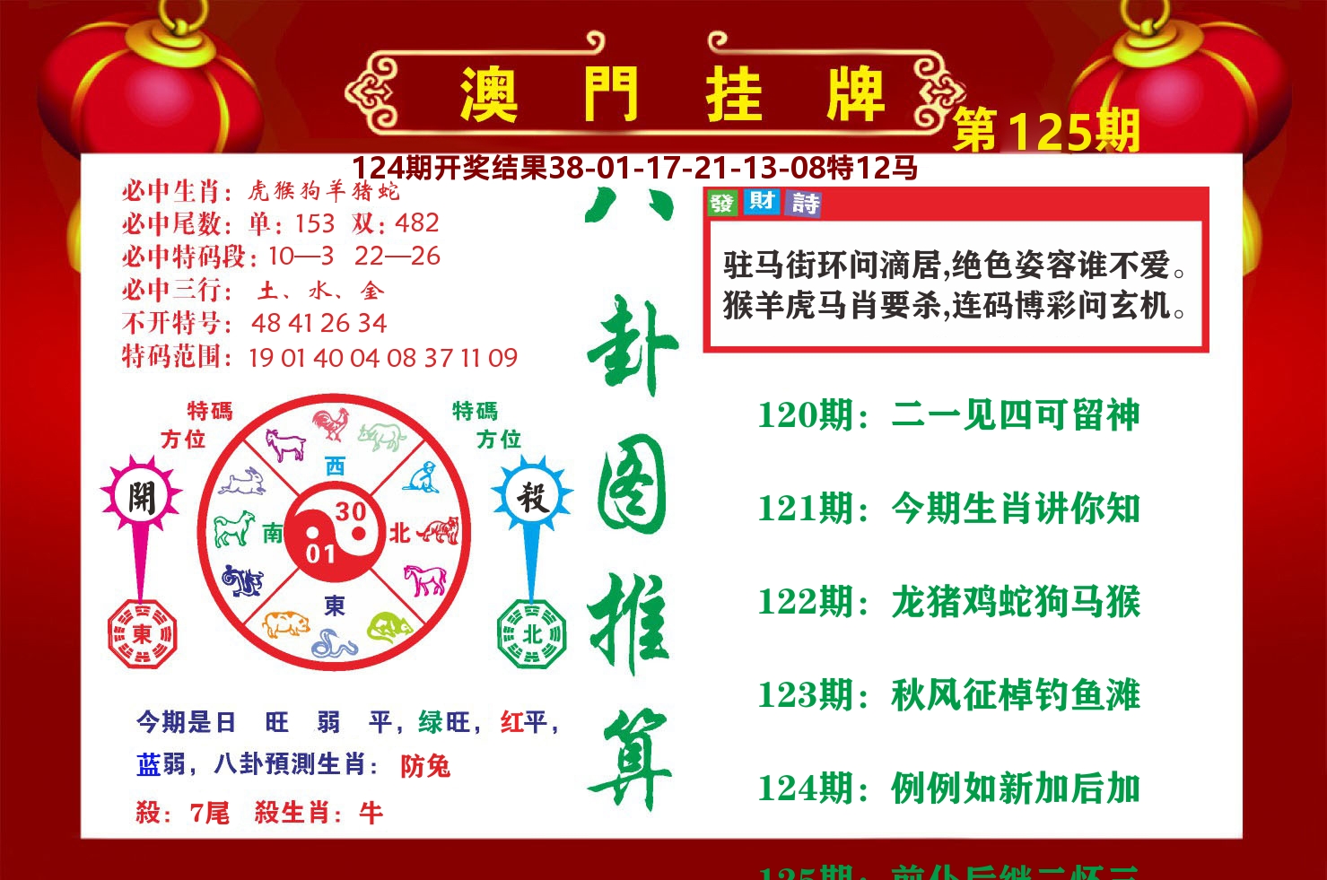 粤彩联盟B 第125期