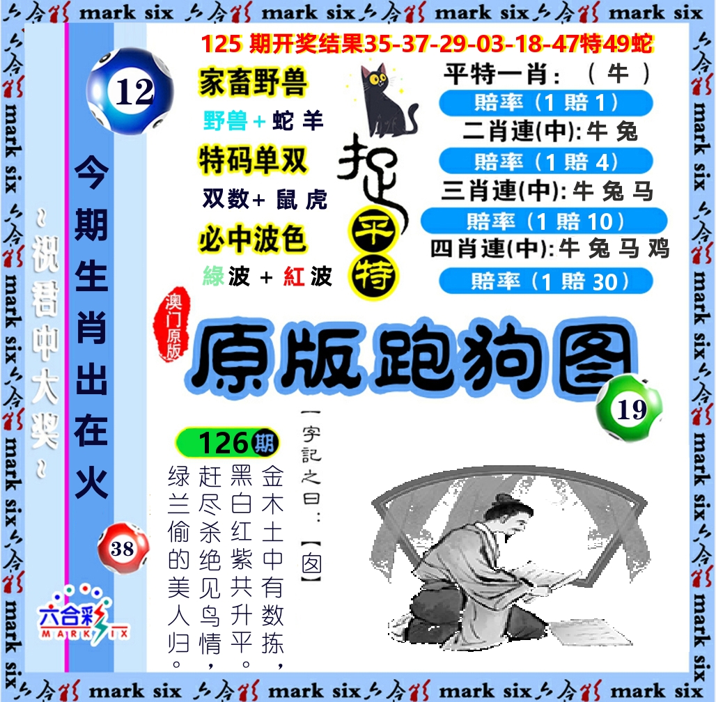 原版跑狗图 第126期