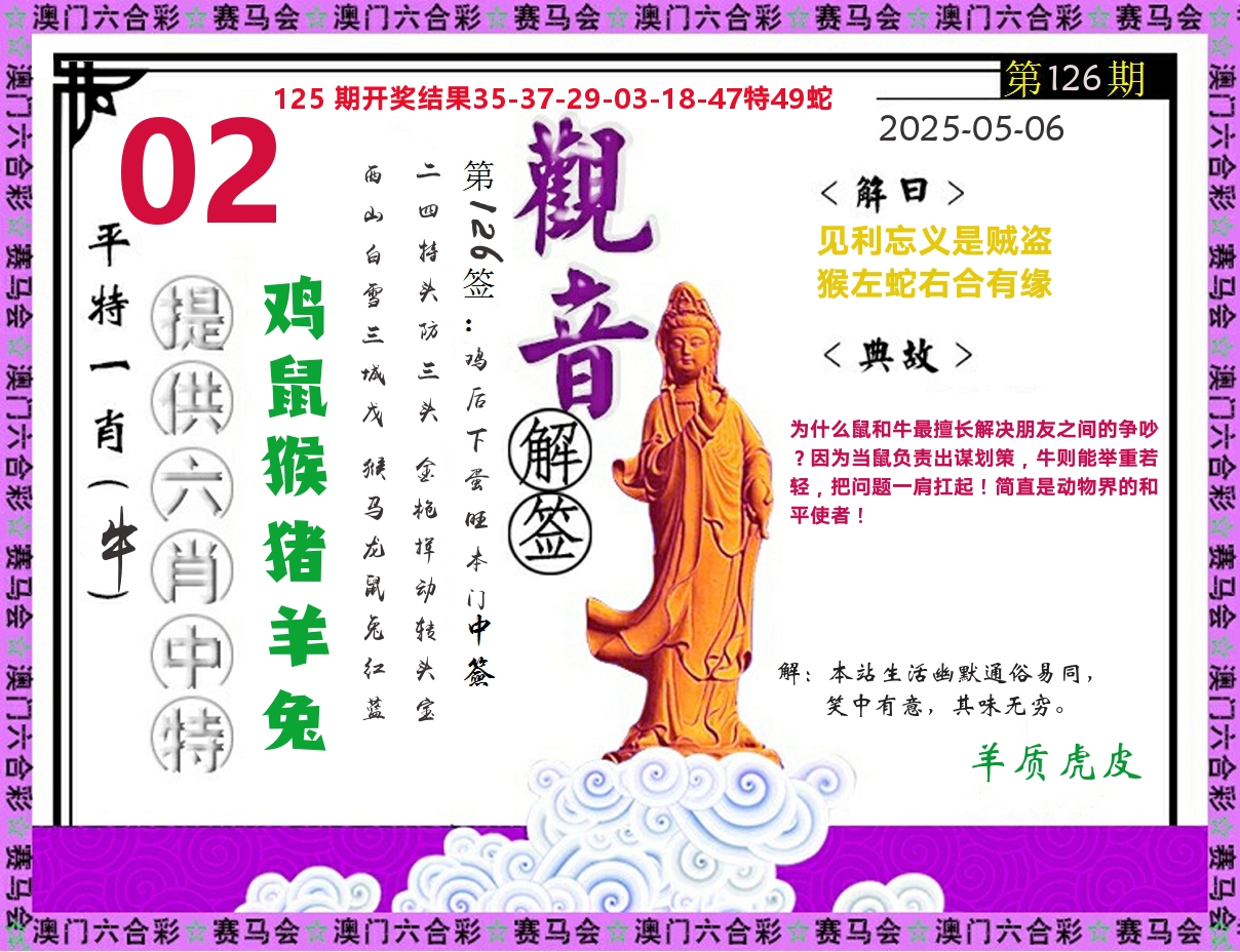 观音解签 第126期