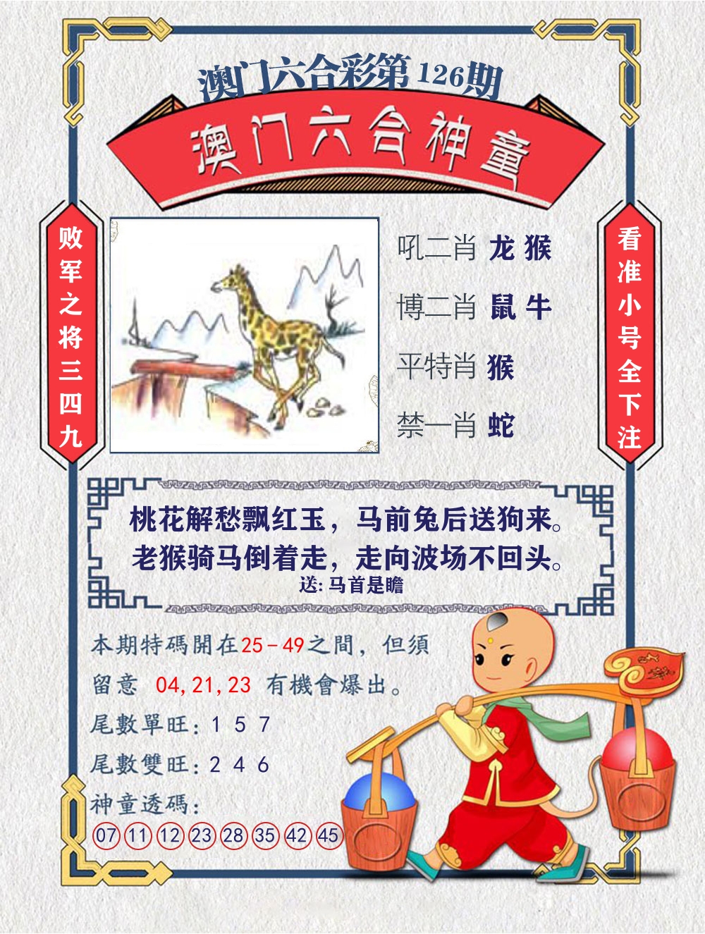 六合神童 第126期
