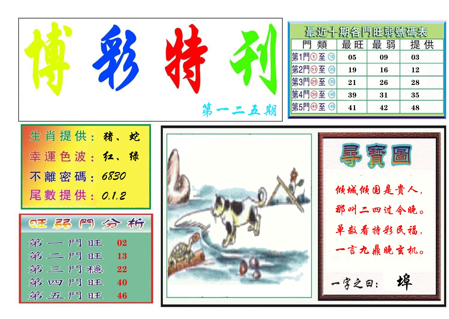 博彩特刊 第126期