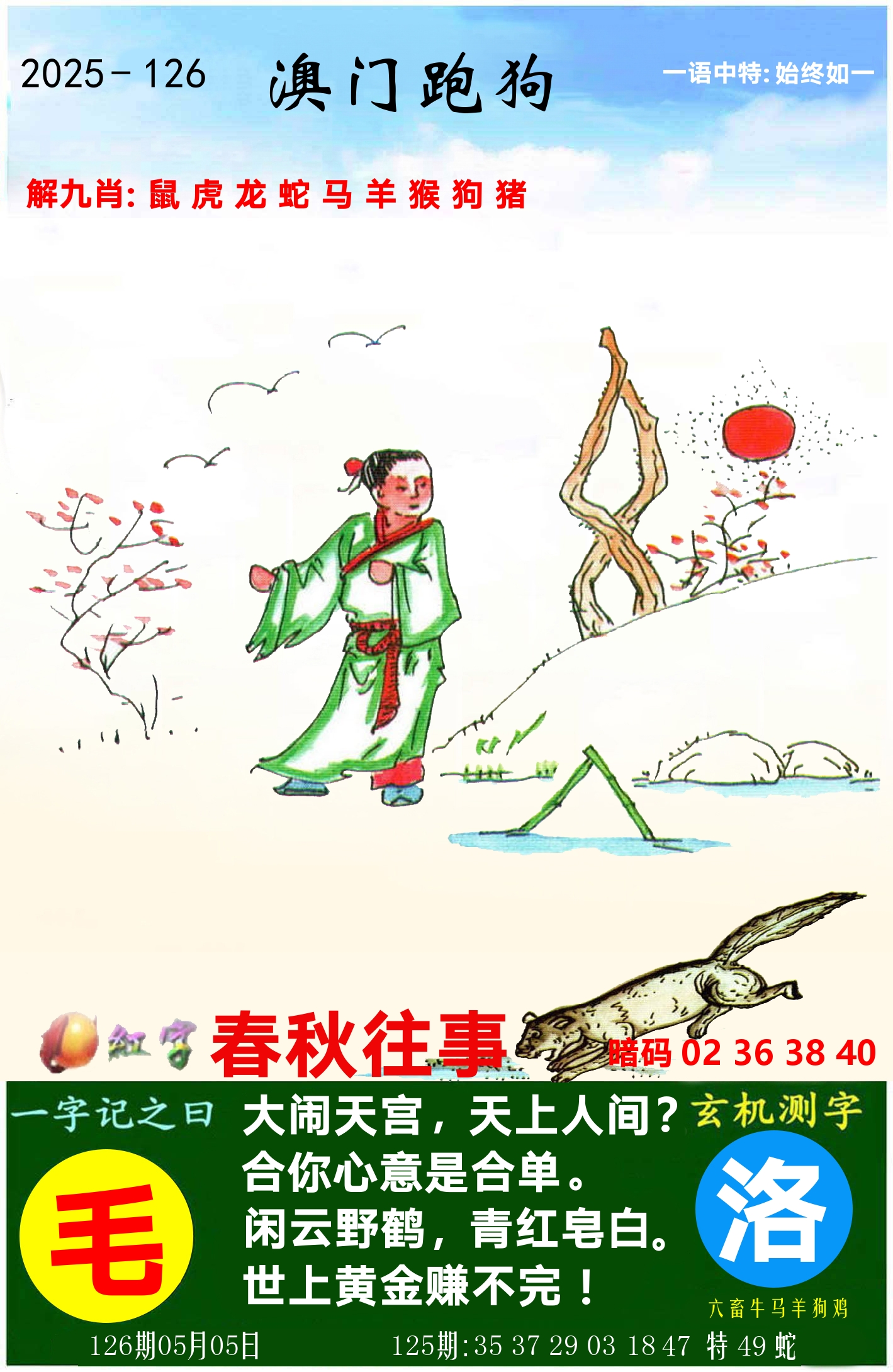 澳门跑狗图 第126期