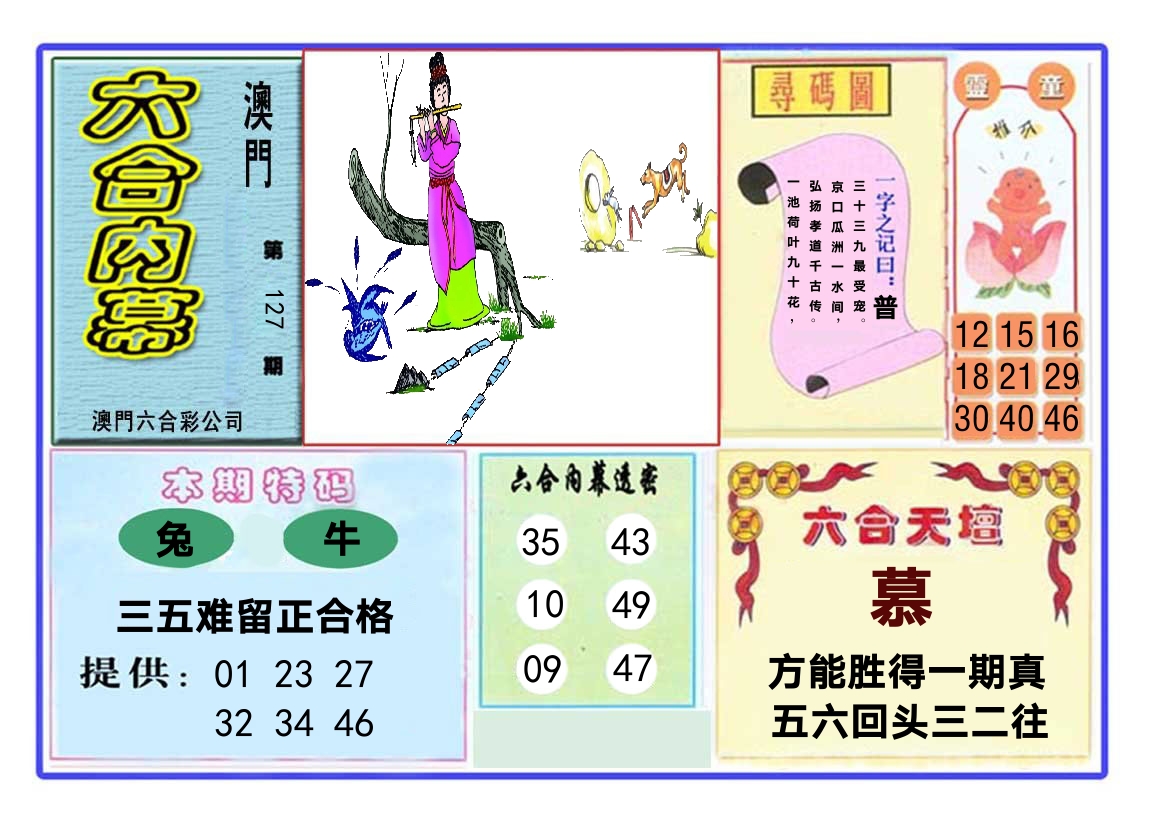 六合内幕 第127期
