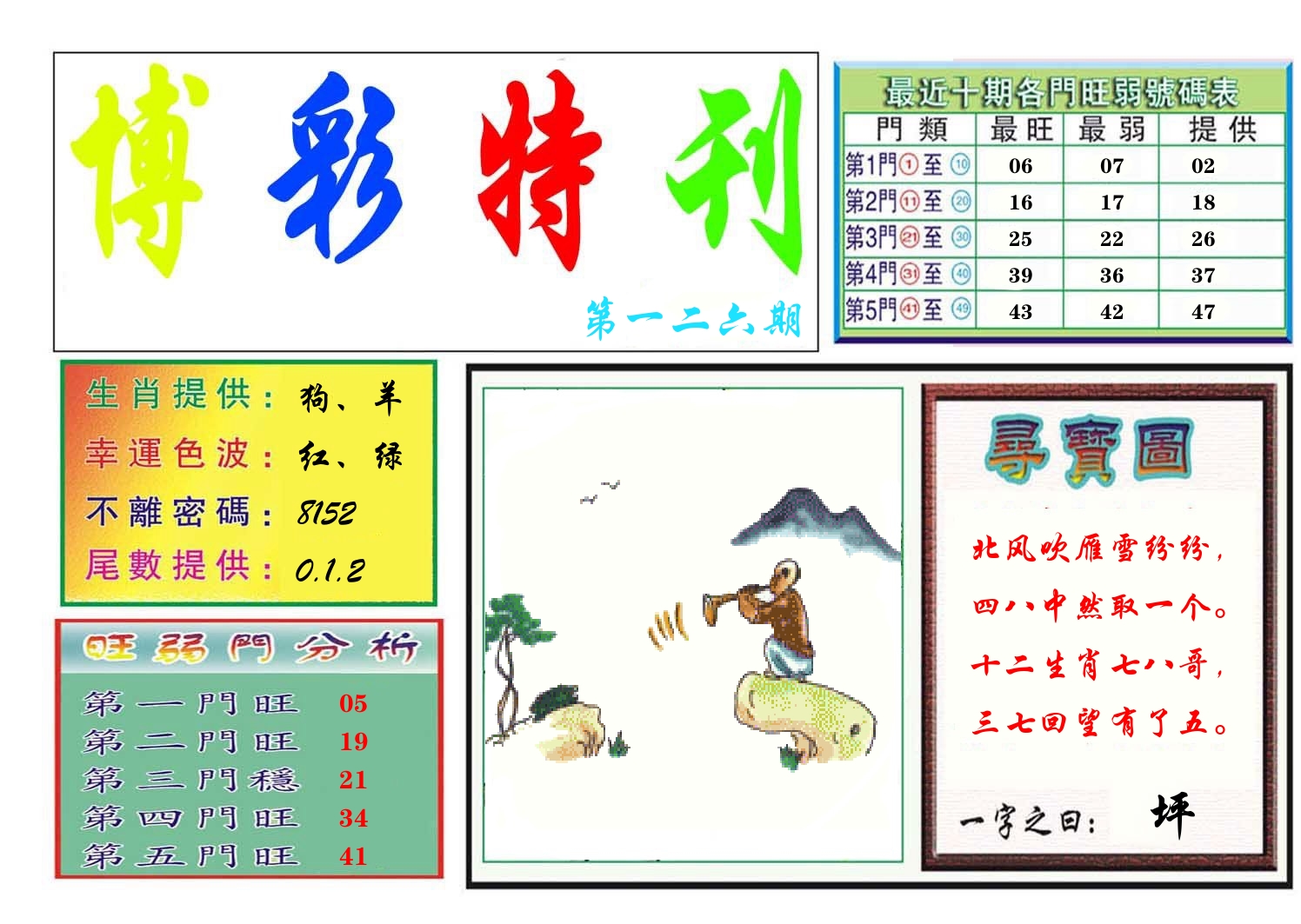 博彩特刊 第127期