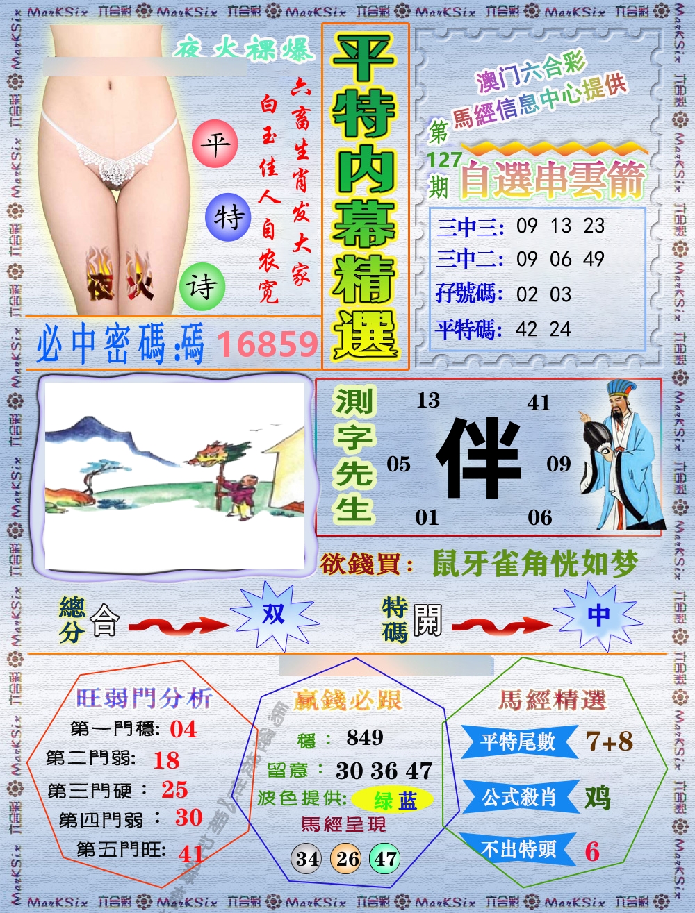 平特内幕精选 第127期