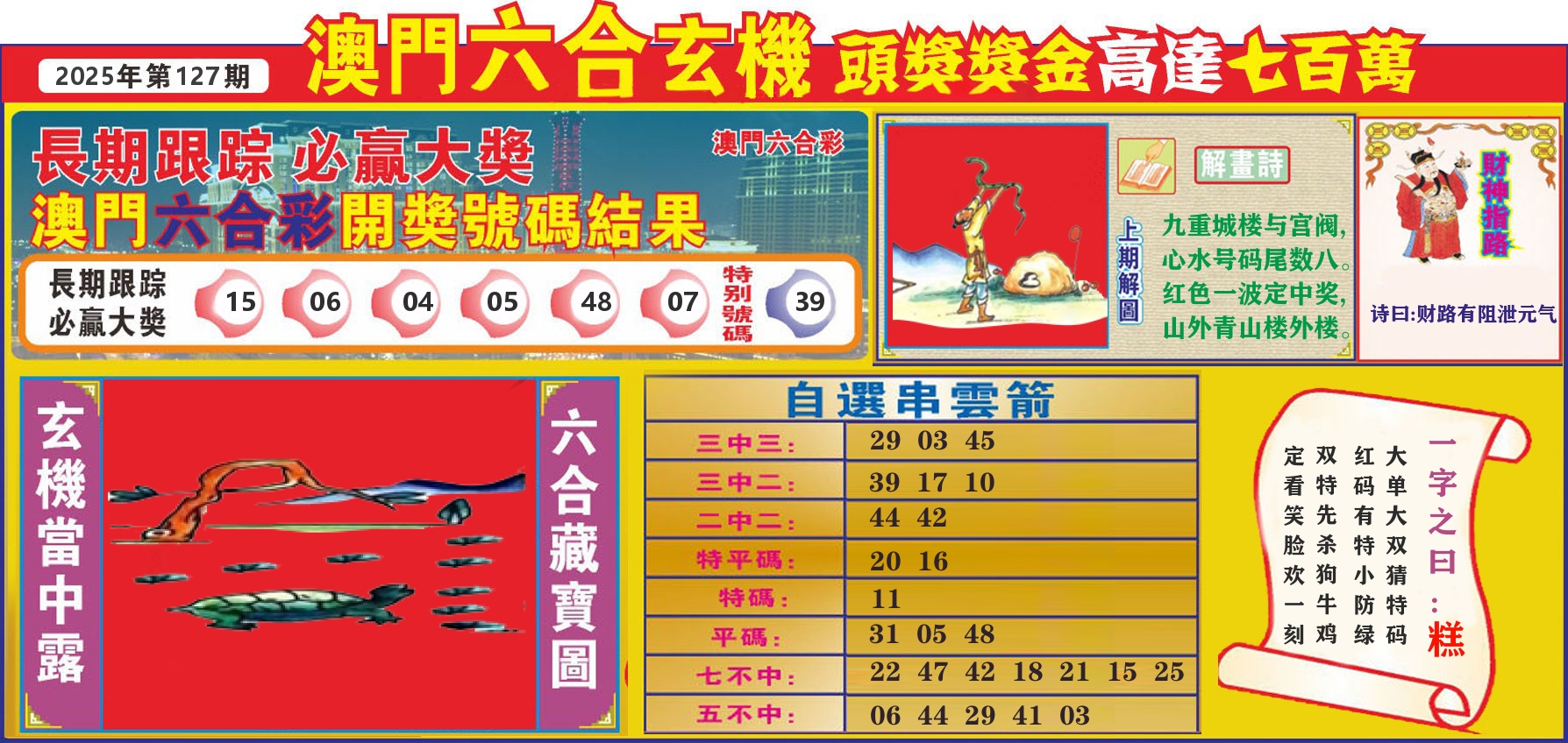 七星彩图C 第127期