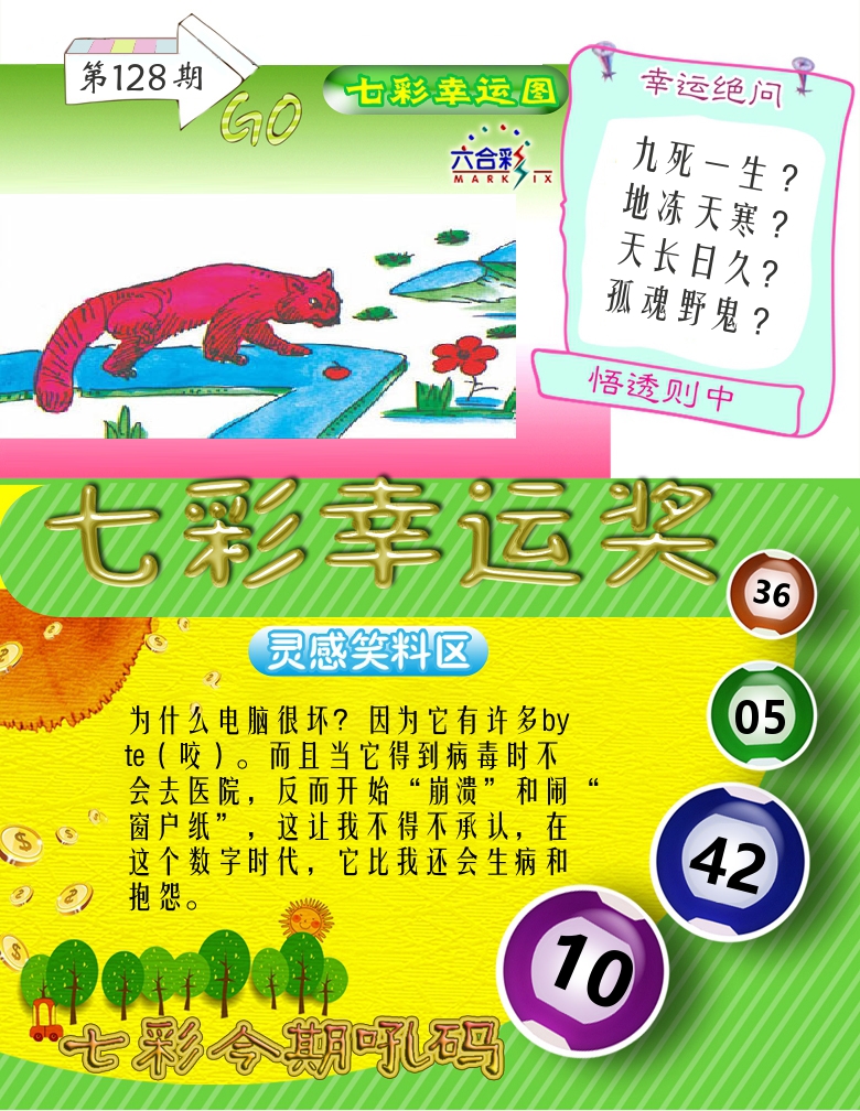 七彩幸运奖 第128期