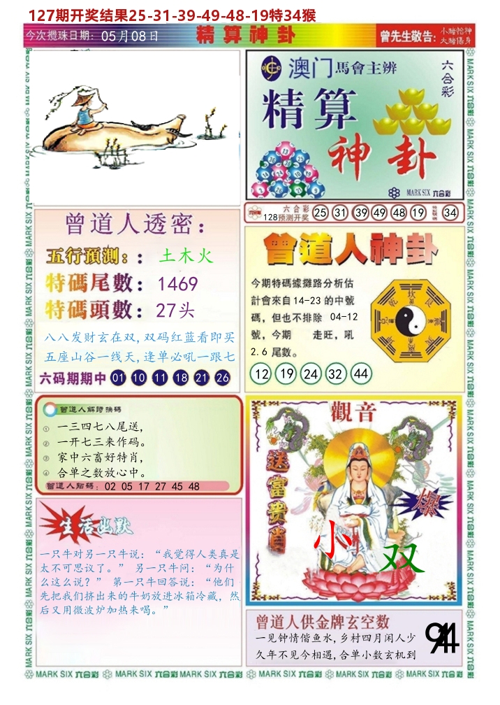 澳门精算神卦 第128期