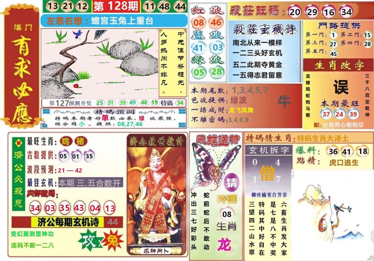 澳门有求必应 第128期