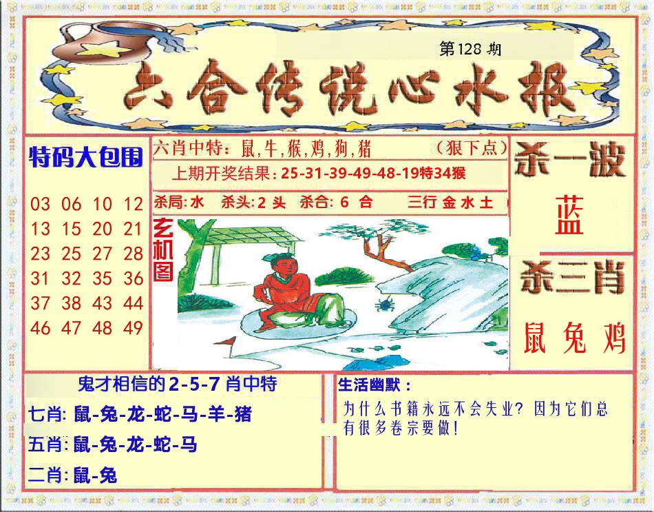 六合传说心水报 第128期