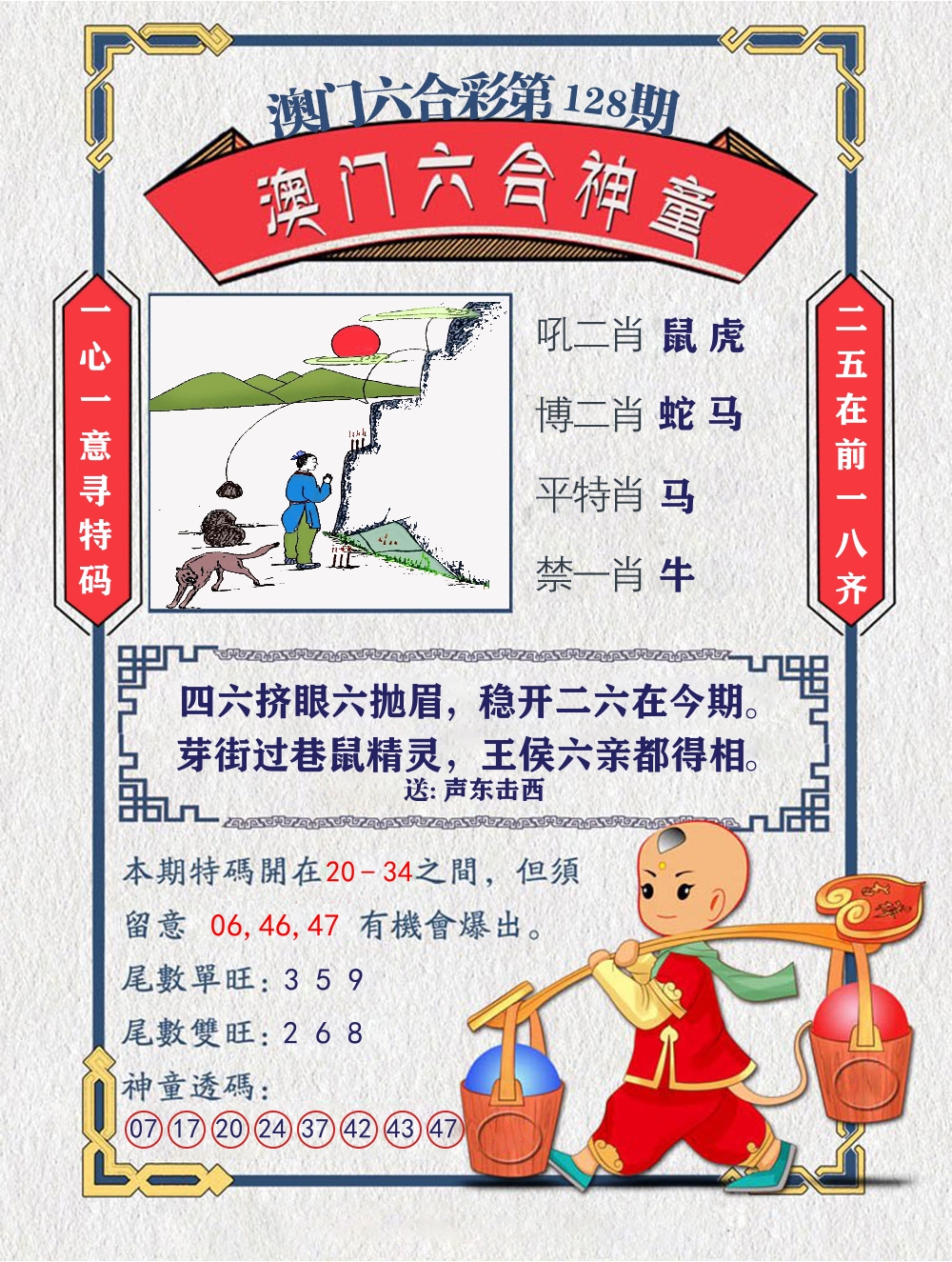 六合神童 第128期
