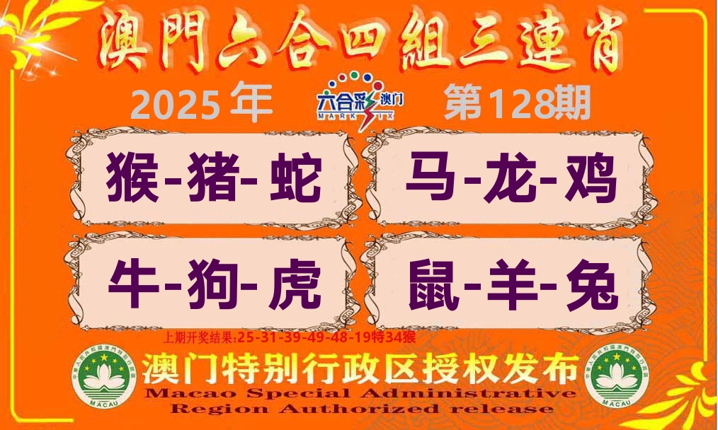 六合三连肖 第128期