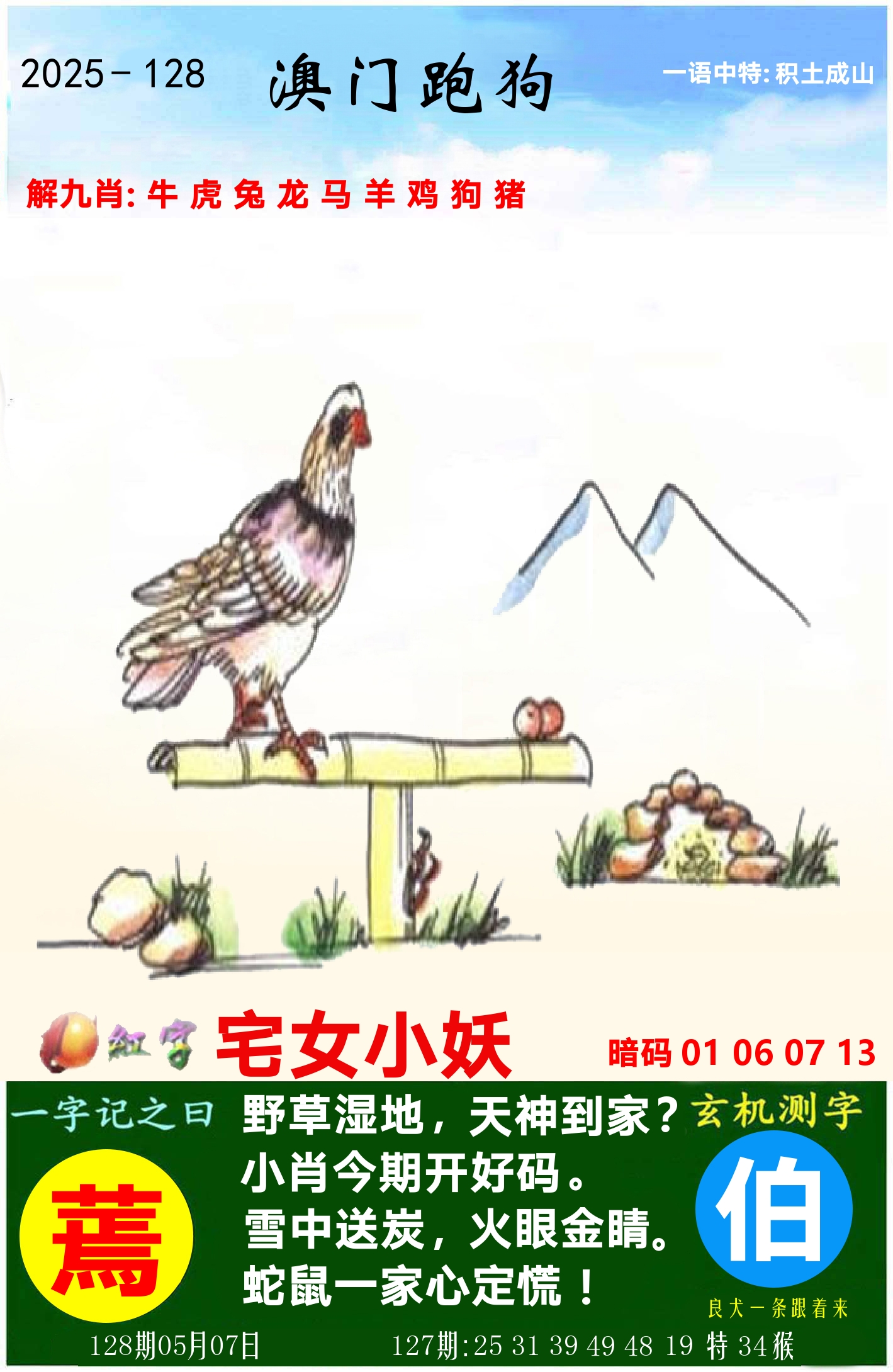 澳门跑狗图 第128期