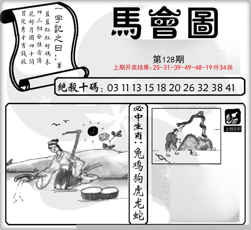 马会图 第128期