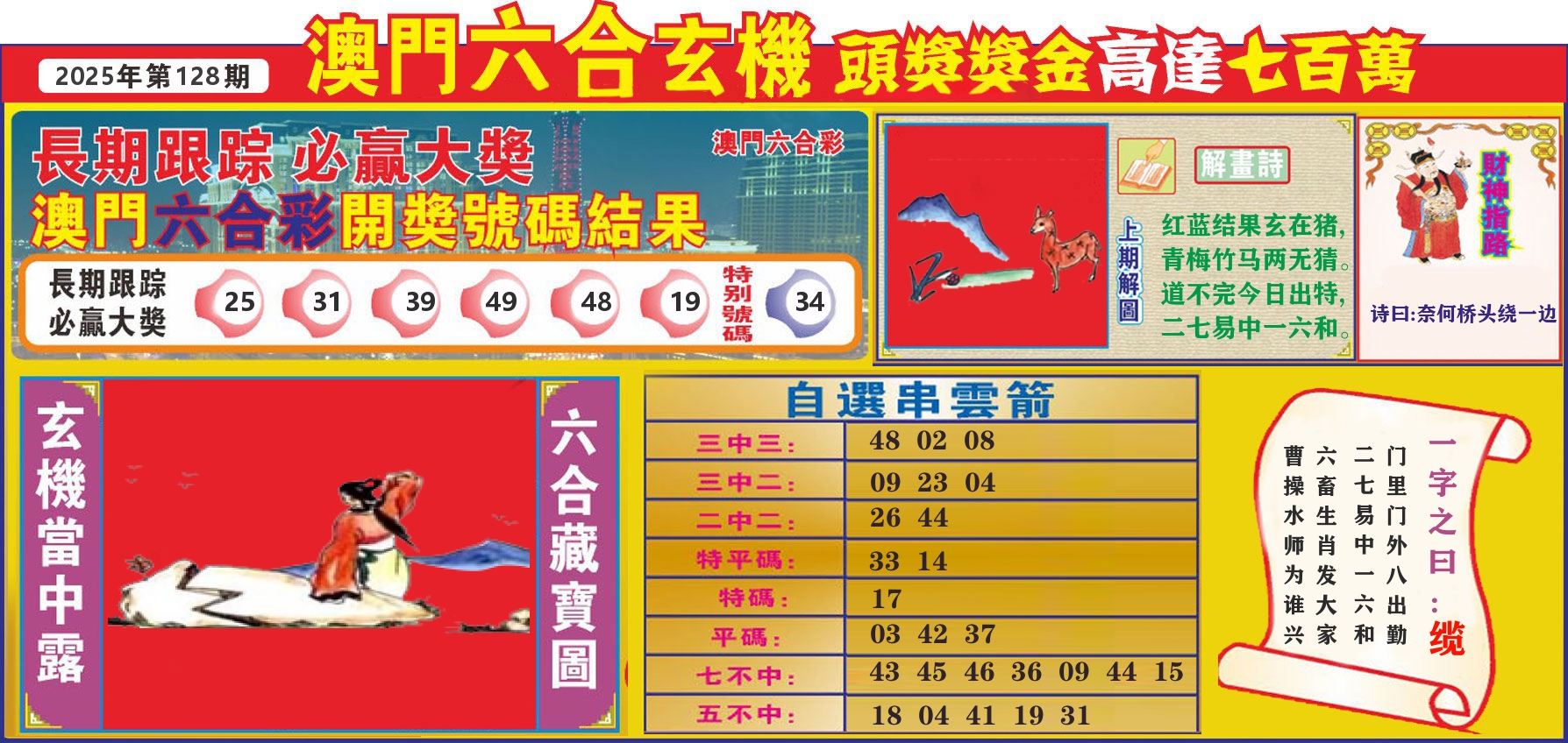 七星彩图C 第128期