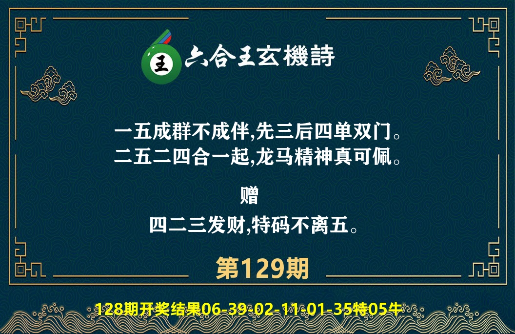 六合王玄机诗 第129期