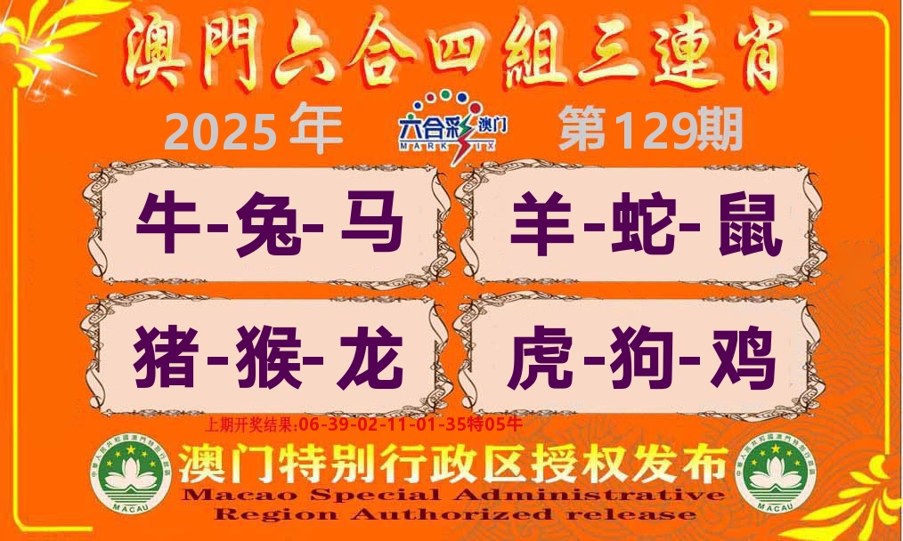 六合三连肖 第129期