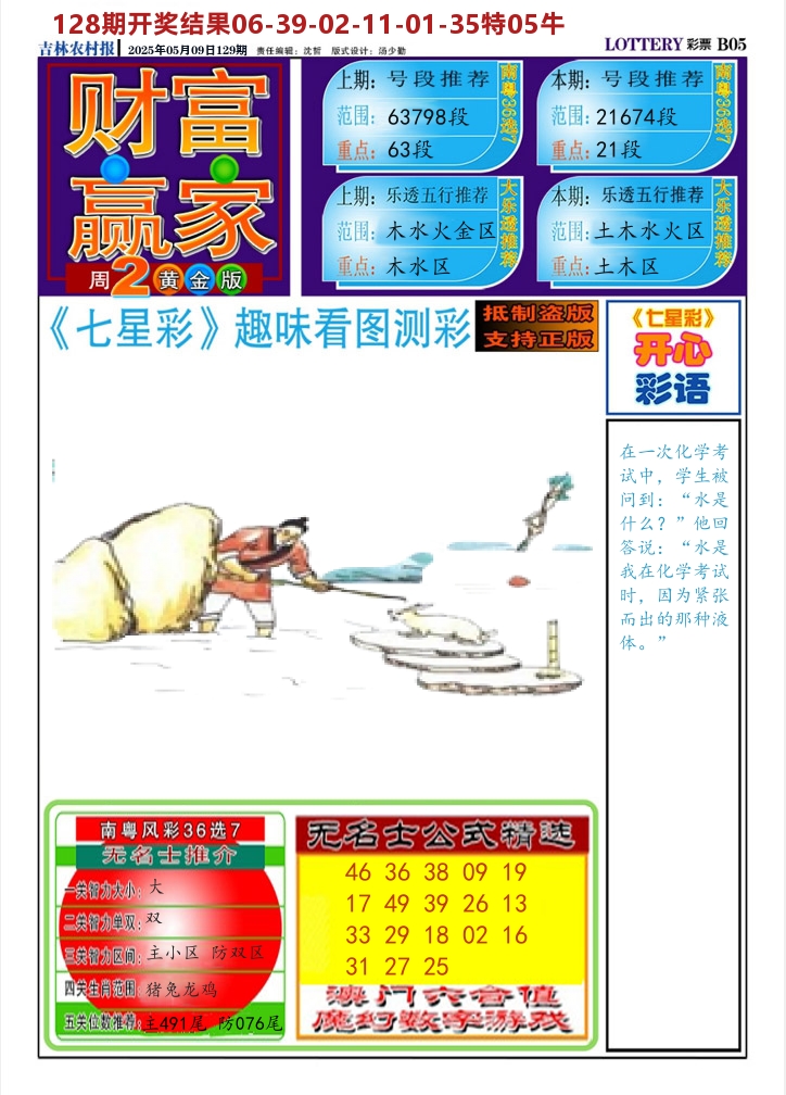 七星彩图A 第129期