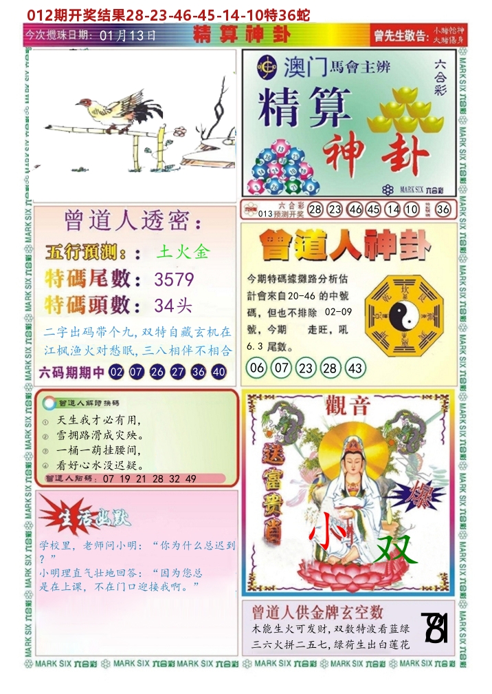 澳门精算神卦 第13期