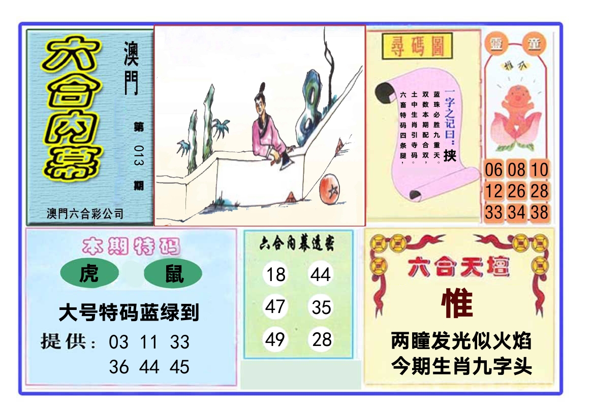 六合内幕 第13期