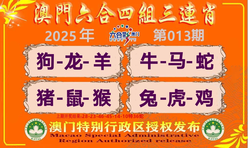六合三连肖 第13期