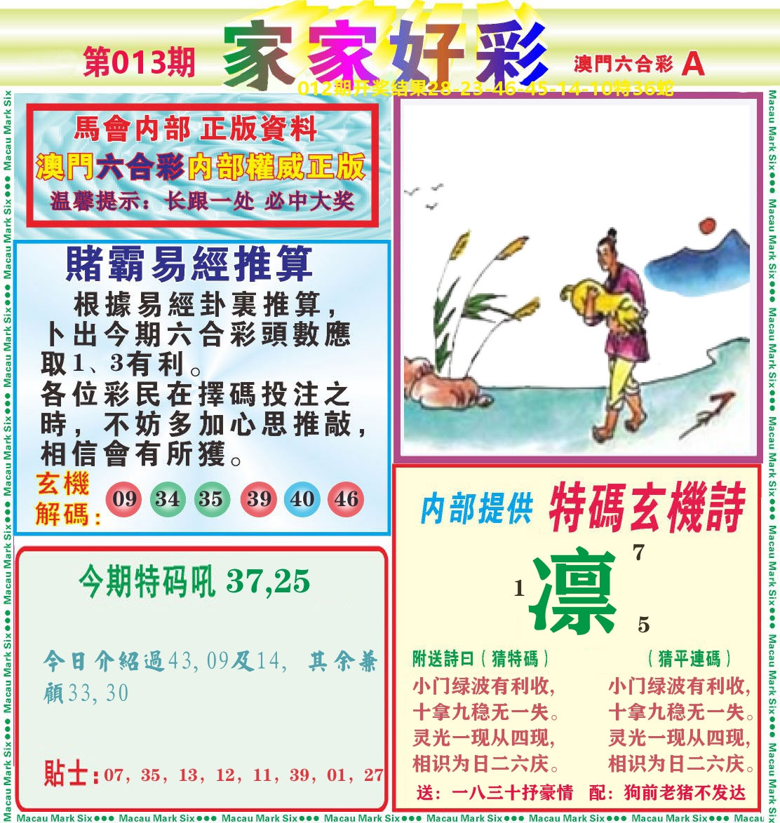 家家好彩A 第13期