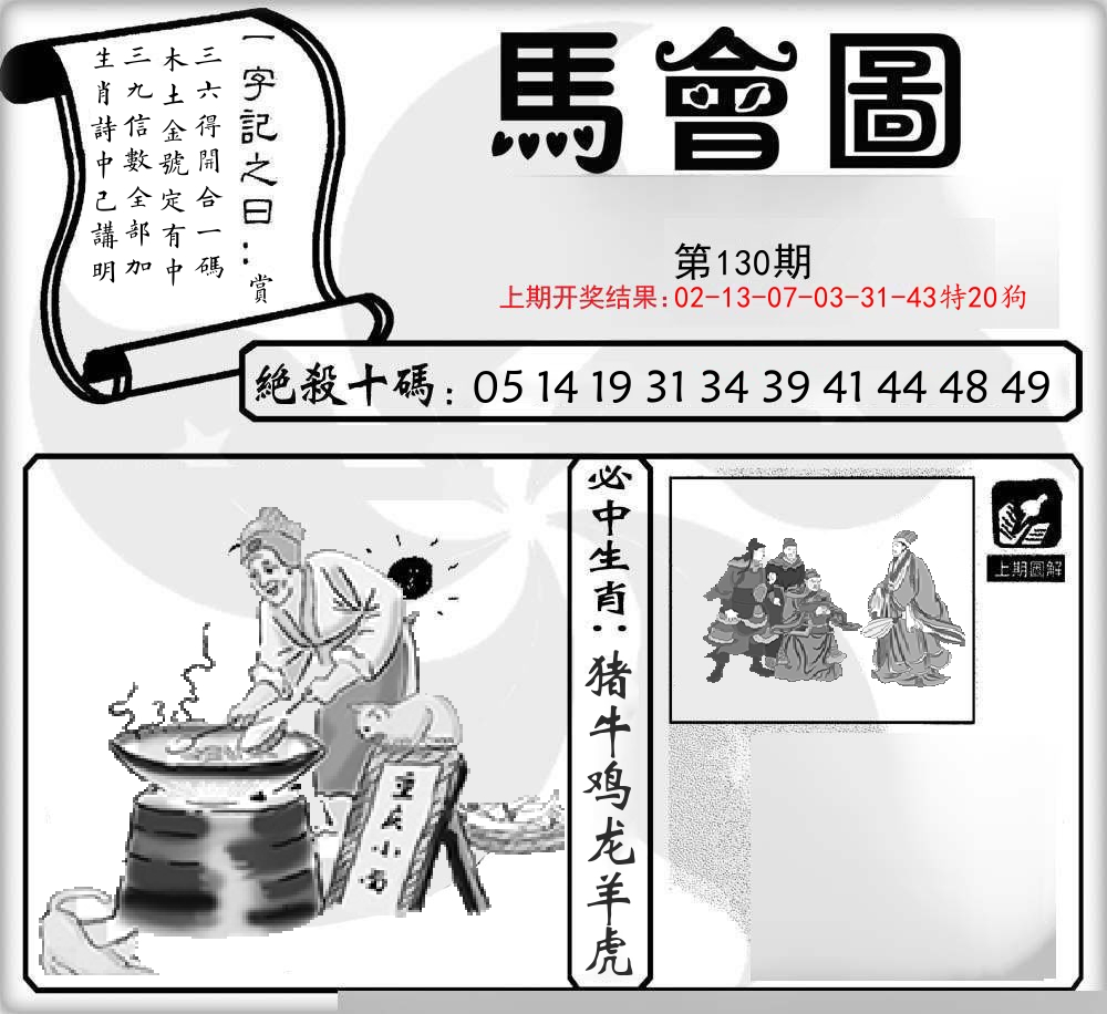 马会图 第130期