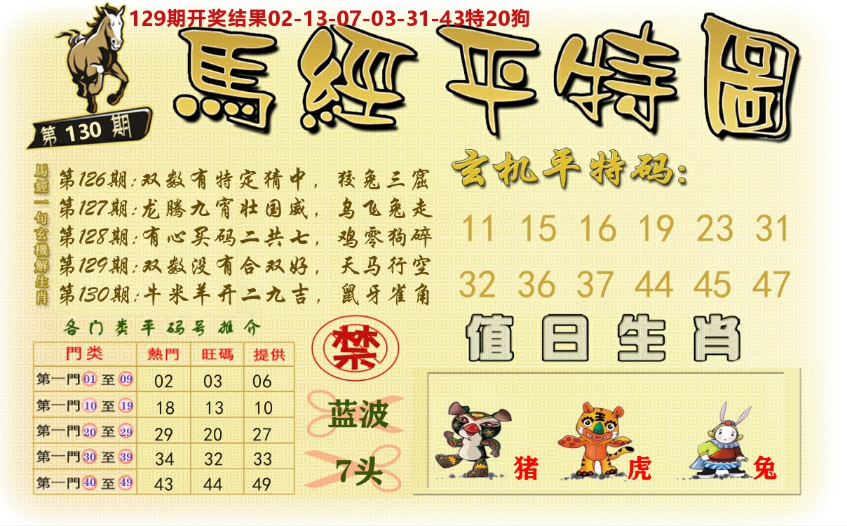 澳门平特图 第130期